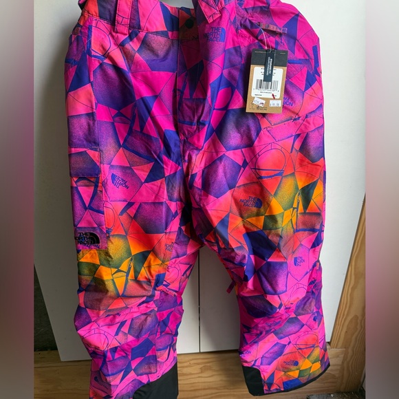 NWT The North Face Geometric Pink Snow Pants size L - Picture 1 of 5